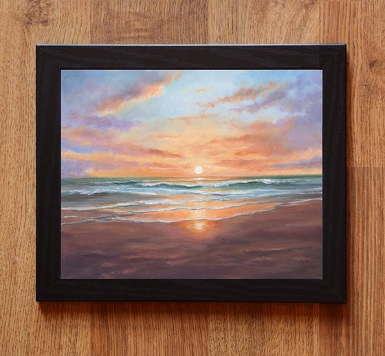 Peaceful beach sunset