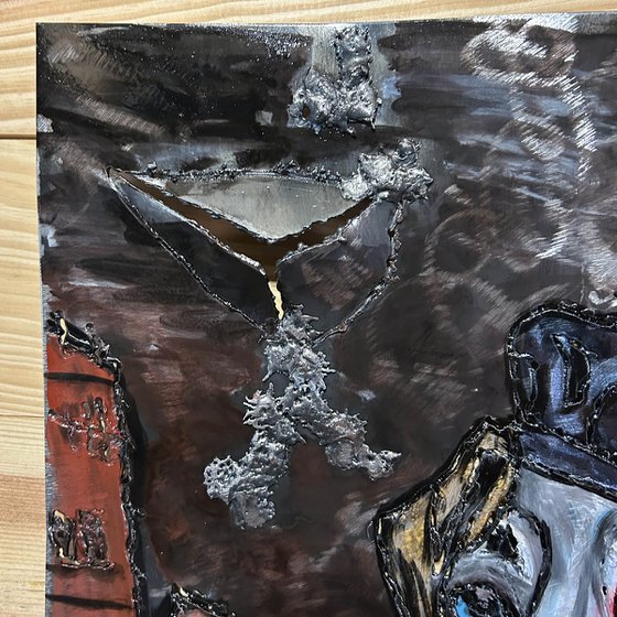 Wall sculpture - Dog basque