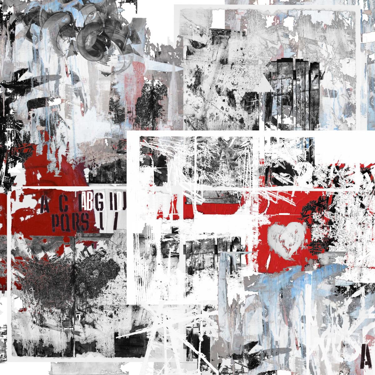 Abstract Limited Edition Print By The Most Active, 19 X 19", Clouds On The Brain, Original Artwork