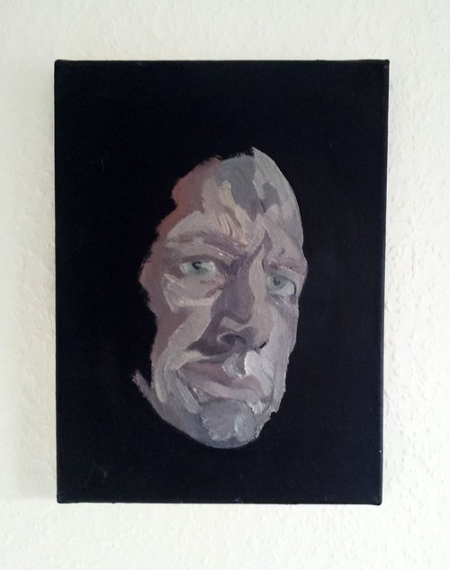 Out of the Dark II (Self-Portrait) by Adam Grose MA RWAAN