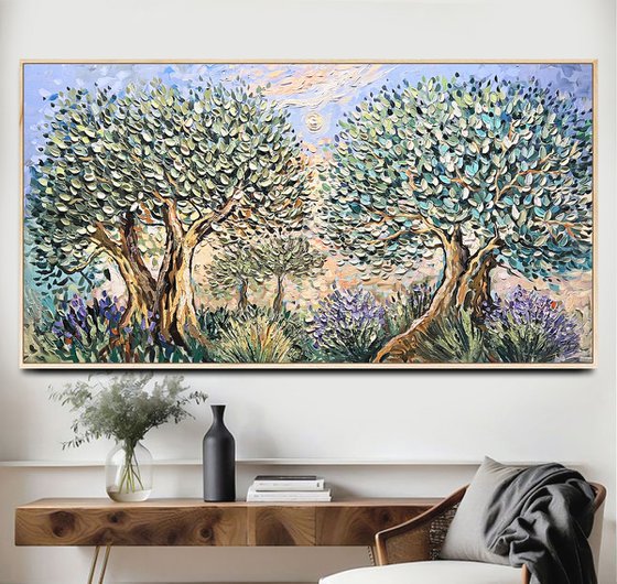 Lavender and Olive Trees