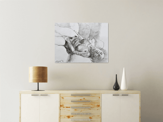 Nude lying study