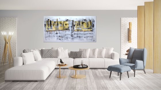 City Lights  - Abstract Art - Acrylic Painting - Canvas Art - Abstract Painting - Industrial Art - Statement Painting