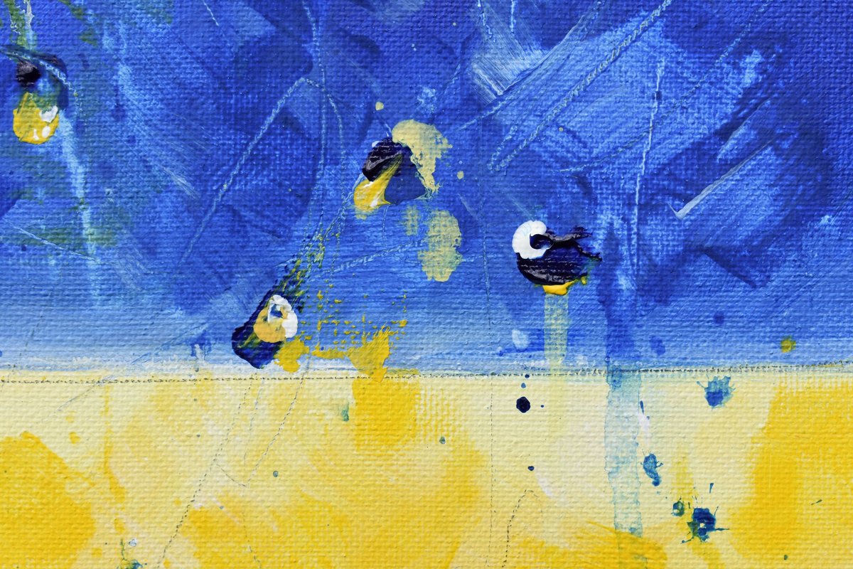 Geometric Abstract Painting By Cynthia Ligeros, 8 X 8, Everything Is Possible, Original Artwork