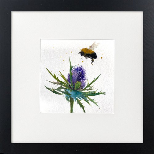 Bee & Thistle Framed by Teresa Tanner