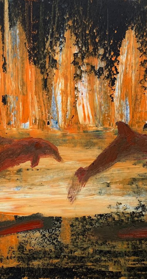 Dolphins Jumping In The Sun... by Ryan  Louder