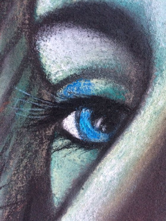 The Memory (Blue Eyed-Girl) large pastel