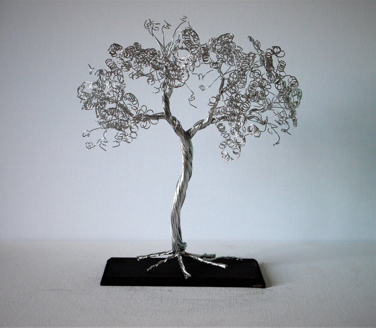 Silver wire tree sculpture, small, delicate 2# by Steph Morgan