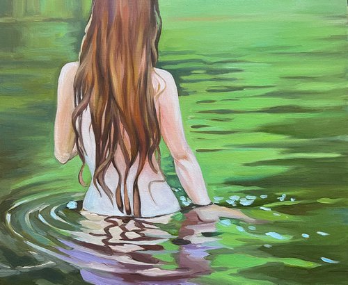 Women in the lake by Guzel Min