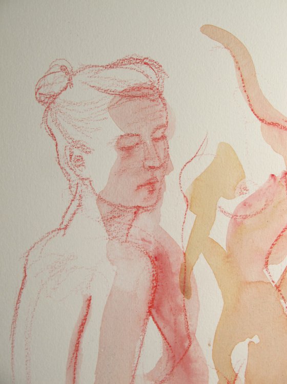 Standing female nude 3 poses