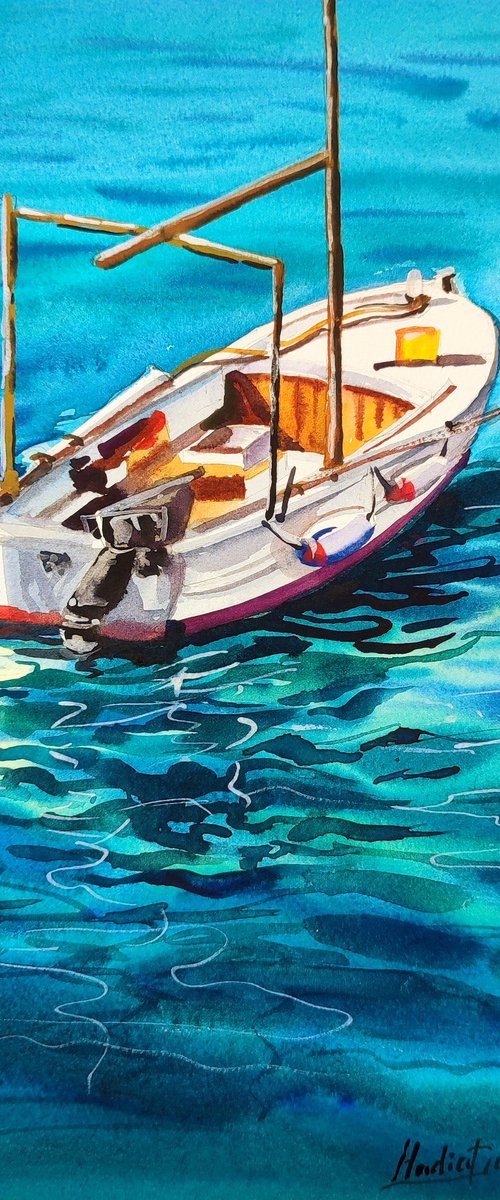 Boat . Original artwork by Nadiia Dubei