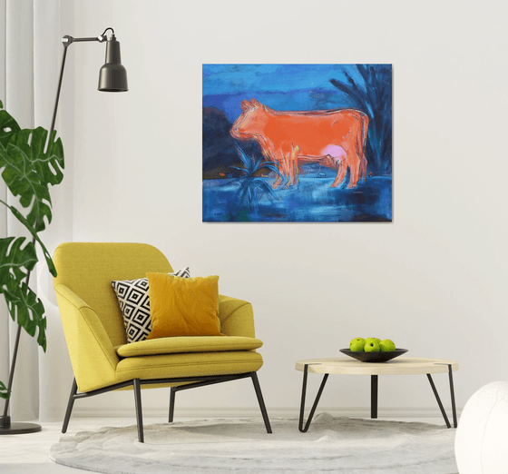 The Orange Ghost Cow