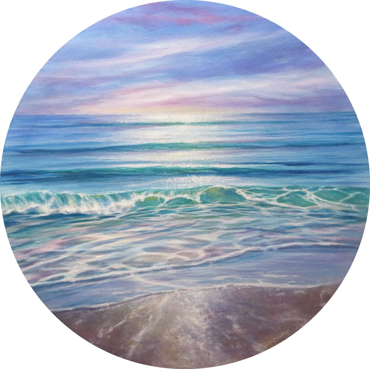 Impressionistic Landscape Acrylic Painting By Stella Dunkley, 20 X 20", Coasting Around, Original Artwork