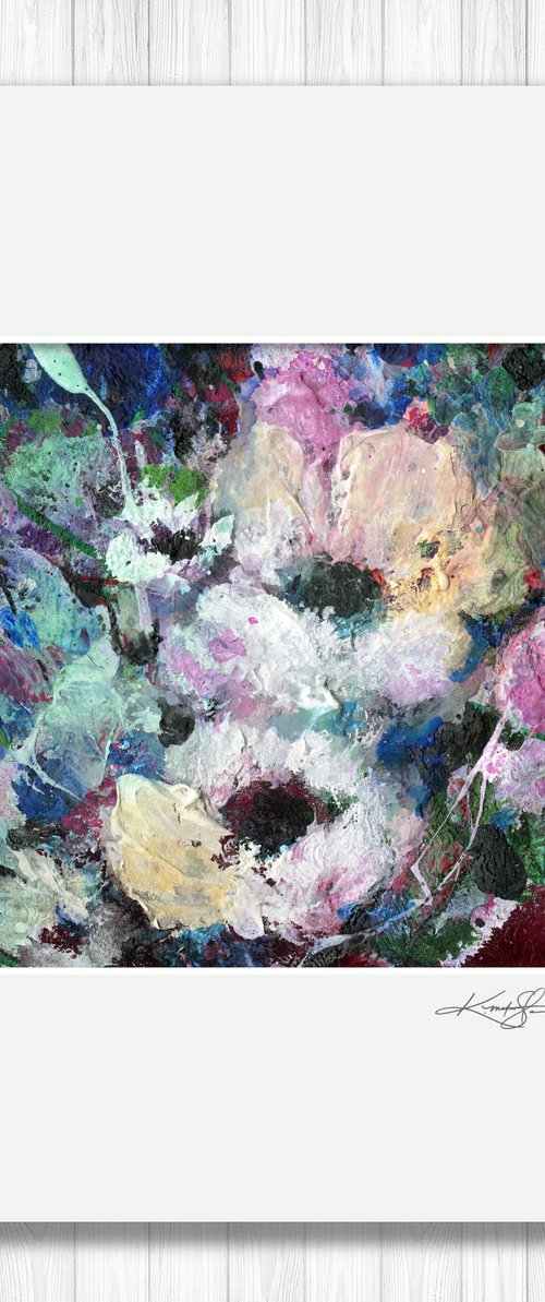 Floral Delight 33 - Textured Floral Abstract Painting by Kathy Morton Stanion by Kathy Morton Stanion