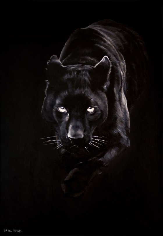 Pantera - Panther Acrylic painting by Tiziana Derosa | Artfinder