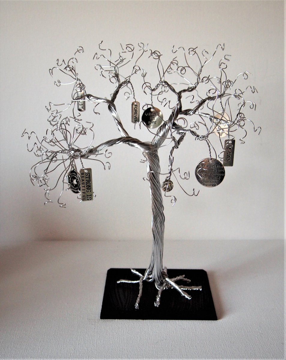 Silver Wire, Tree of Inspiration Sculpture by Steph Morgan