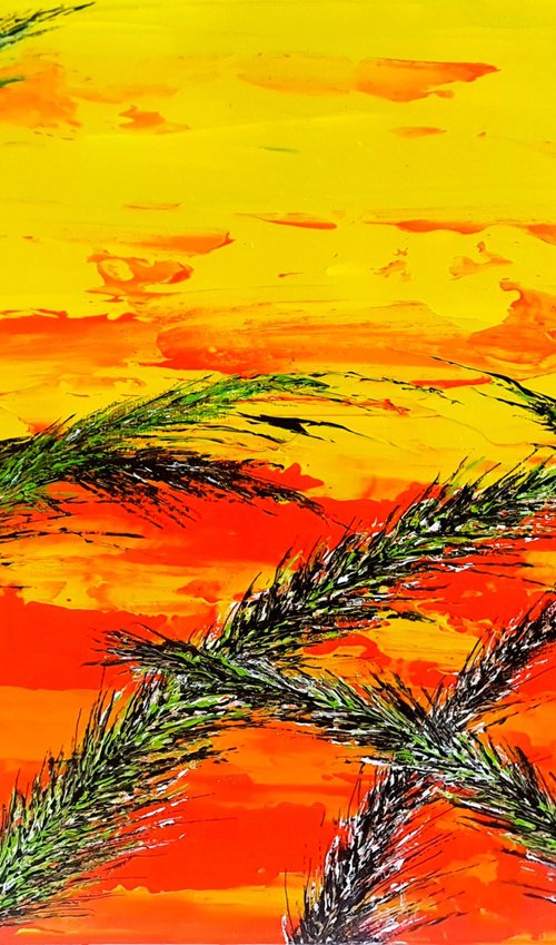 Grass In Yellow Color by Daniel Urbaník