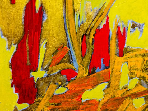 Composition with Red, Gold and Yellow.
