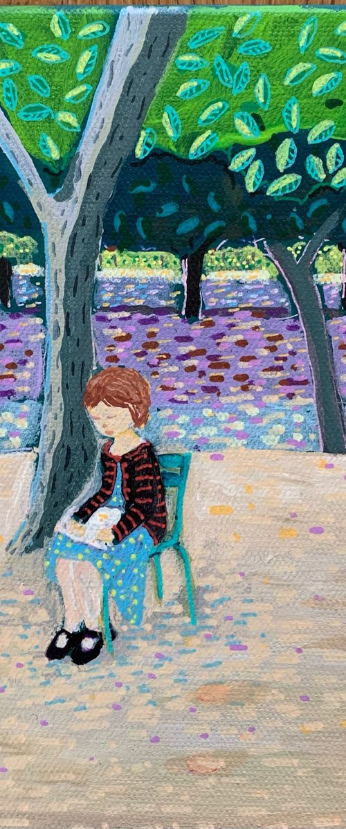 Girl Reading in the Jardin du Luxembourg by Catherine O’Neill