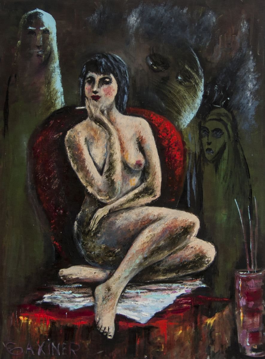 Impressionistic Abstract Oil Painting By Leo Baxiner, 24 X 31", Lust., Original Artwork