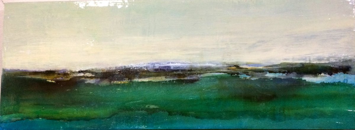 Abstract Landscape The Emerald Land by Maxine Anne Martin