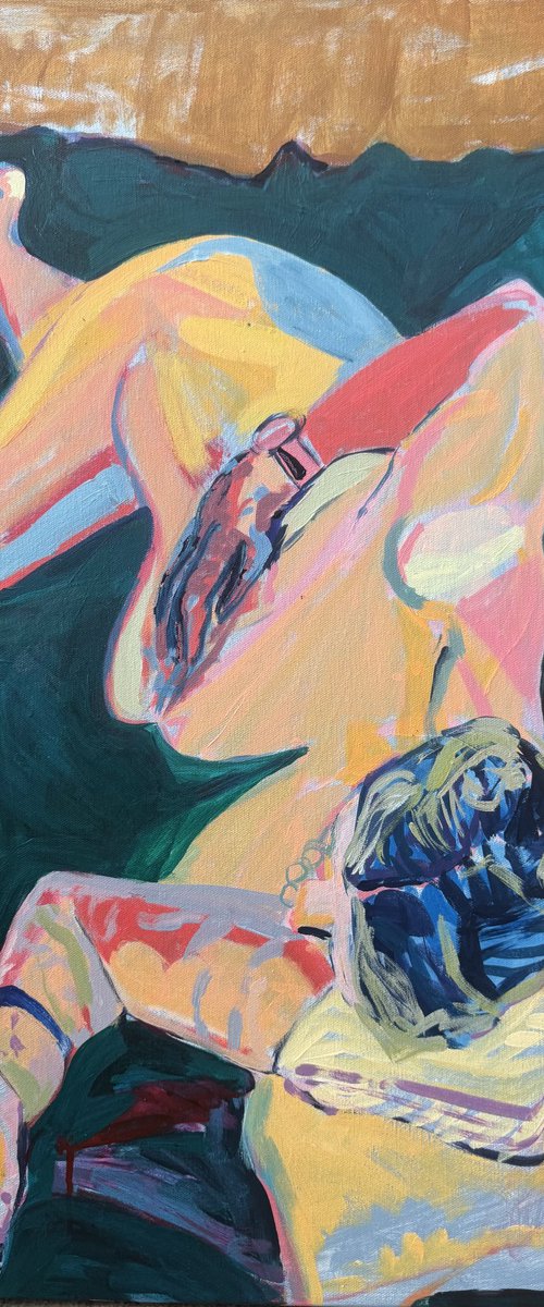 Nude lady relaxing by Hanna Bell