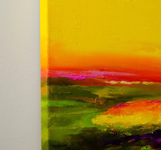 Chromatic Sunset — Golden Field Glow