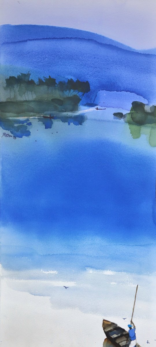 Row into the blue flows by Prashant Prabhu