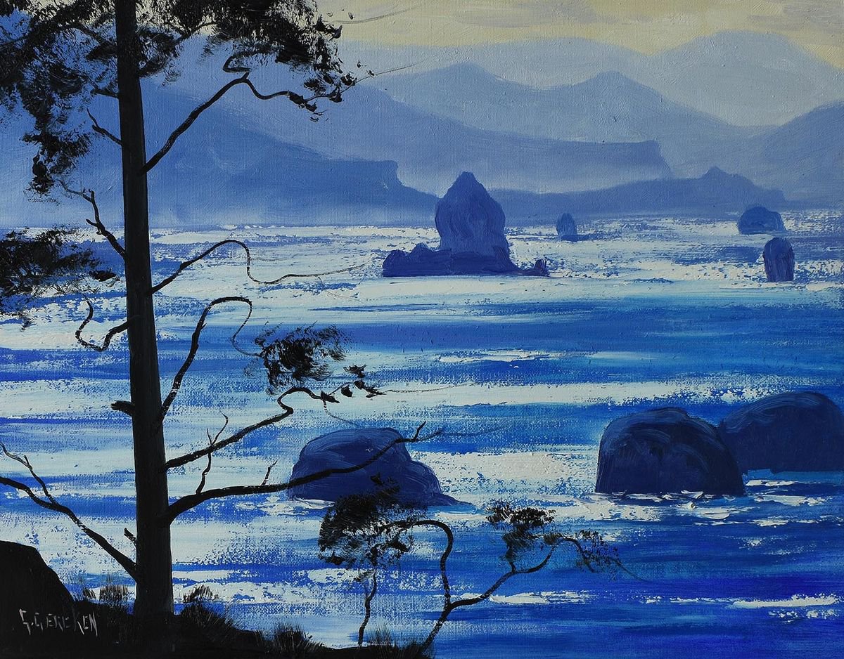 Oregon Beach oil Painting by Graham Gercken