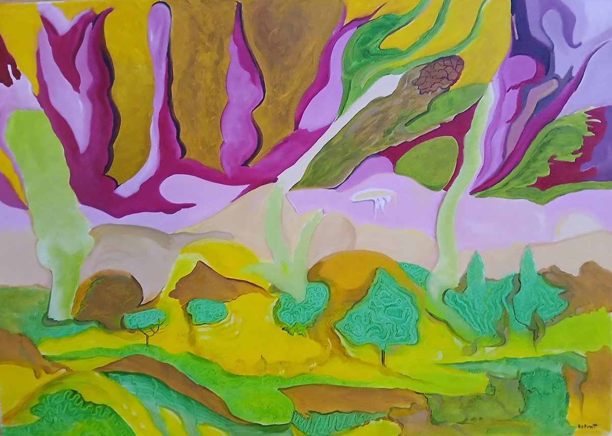 Surrealistic Oil Painting , South Of Here By Randy Pratt, 24 X 18, Artwork For Sale On Artfinder