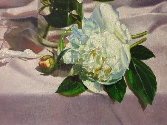 "In gray-pink tones. "   peonies flower 2021