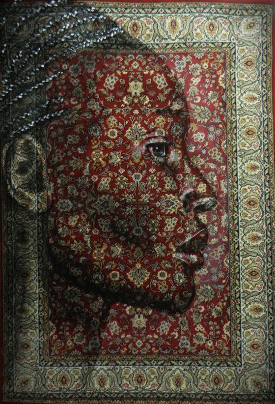 Portrait on traditional carpet(XXXL)