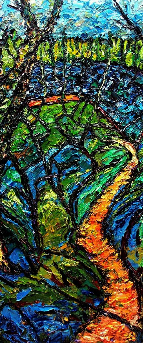 In Hawkes Wood, Blue woodscape #1 by Richard Meyer