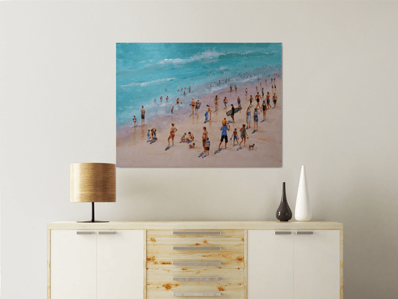 Summertime beach 40x28 in