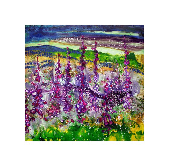 Foxgloves - Abstract Landscape