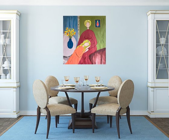 Mother Daughter Original Painting