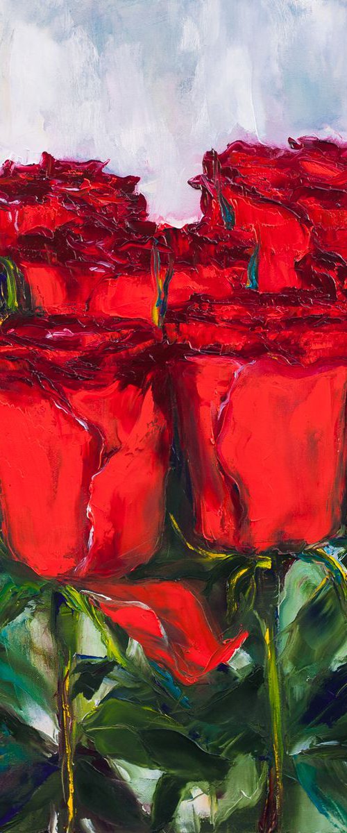 Dozen Red Roses by Liudmila Pisliakova
