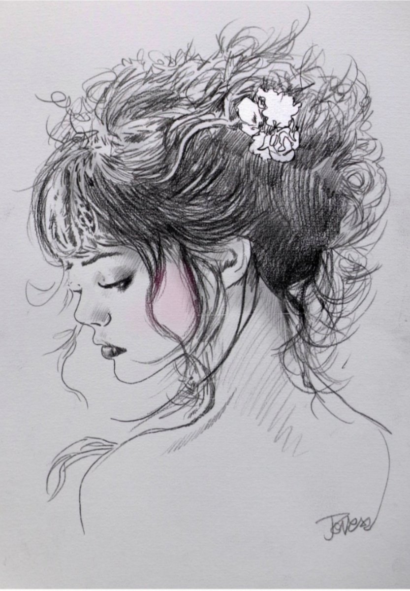 Impressionistic Ink Drawing , Cherie By Loui Jover, 11 X 16, Artwork For Sale On Artfinder