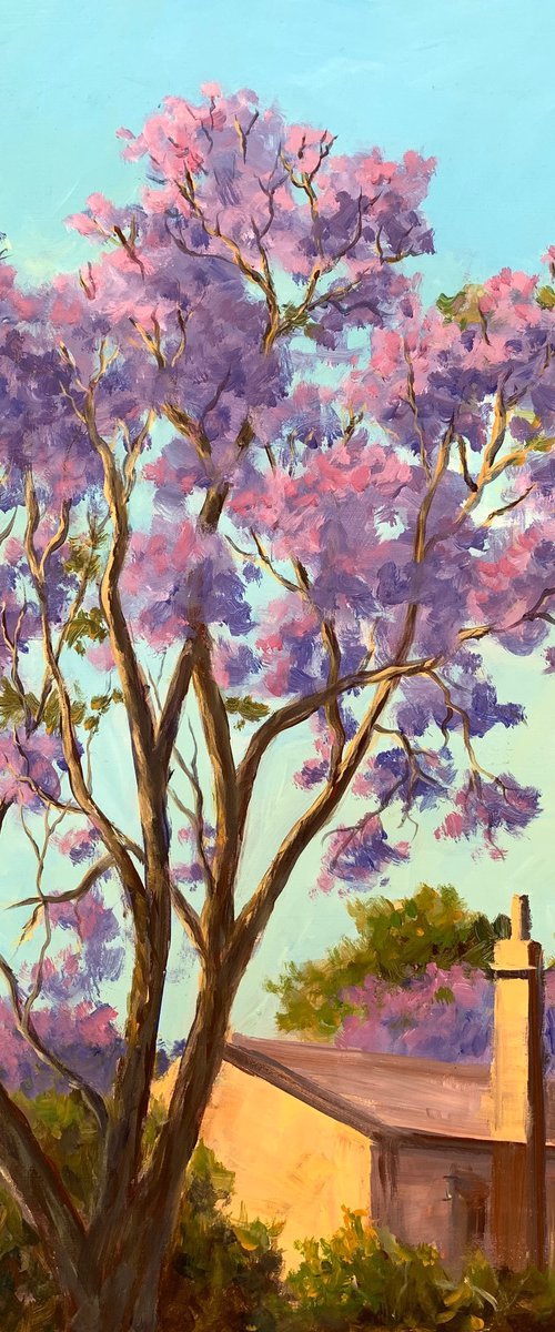 House with jacaranda by Shelly Du