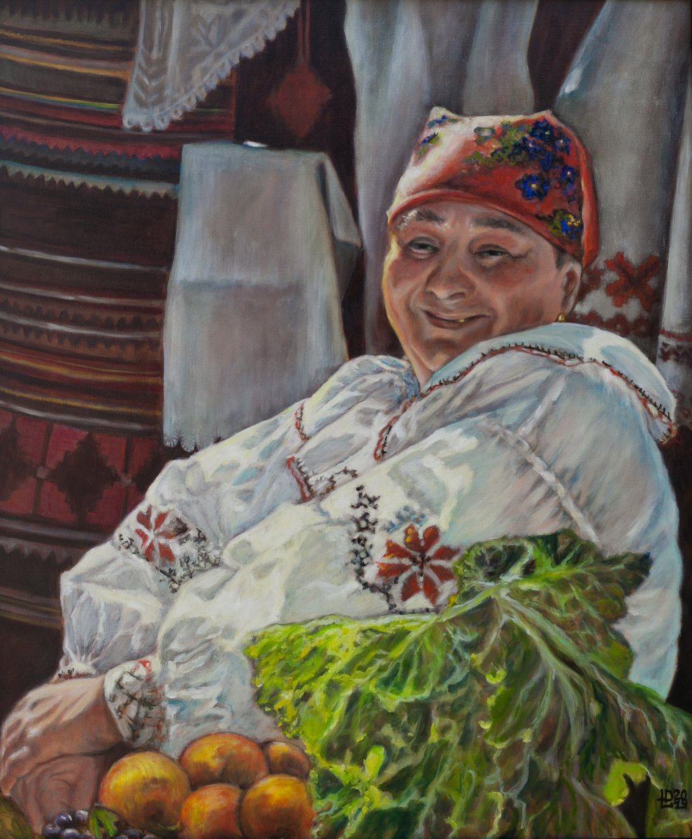 The Cheerful Market Woman by Liudmila Pisliakova