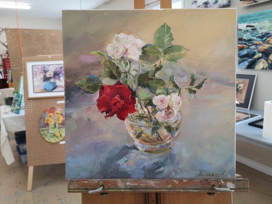 Wild roses (14x14'')