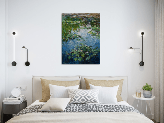 Water lilies Original Oil painting