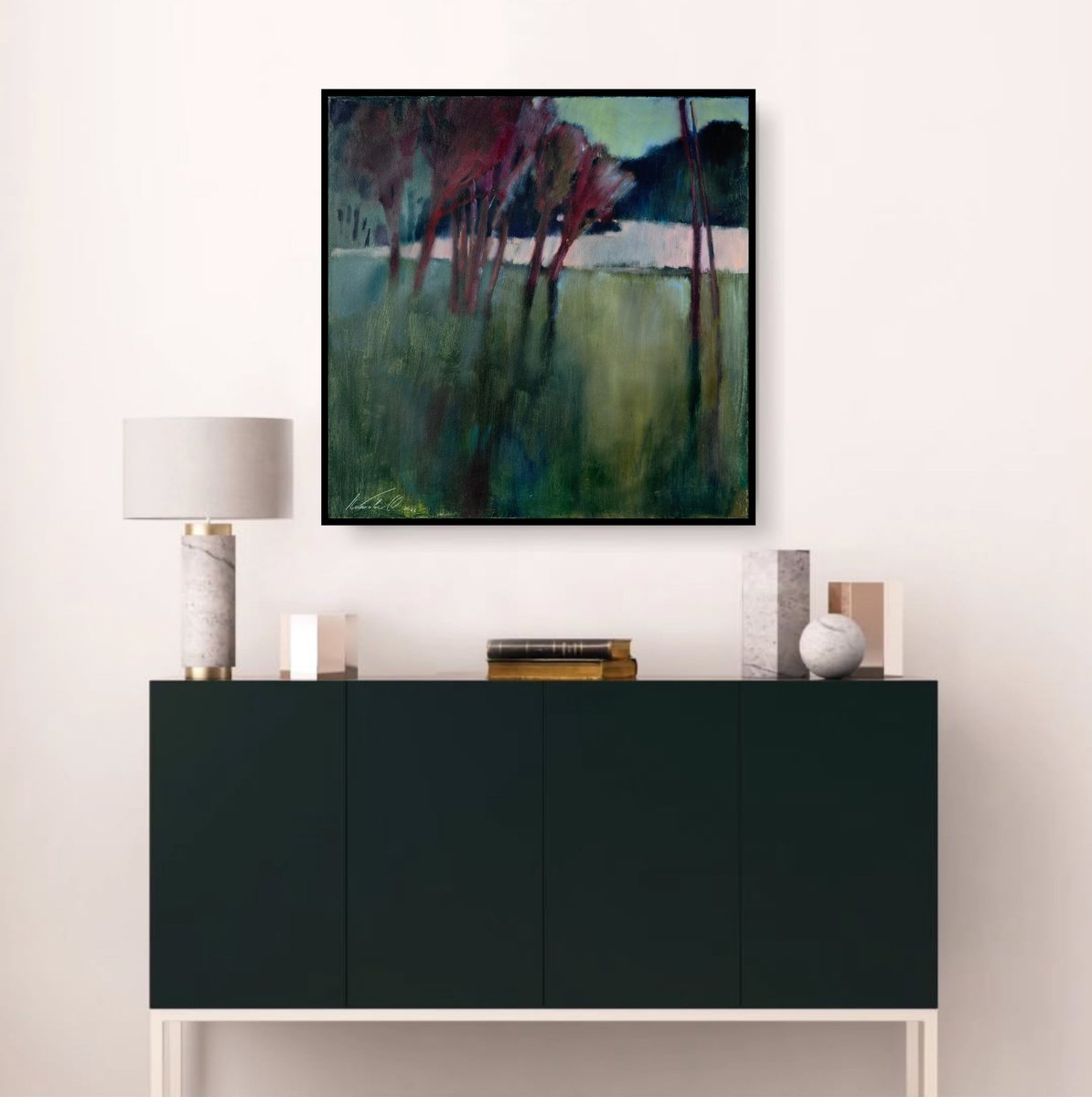 Painting , Wonderful Evening By Olha Laptieva, 23 X 23, Artwork For Sale On Artfinder