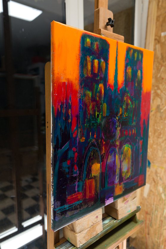 The cathedral n°3 - modern - contemporary painting