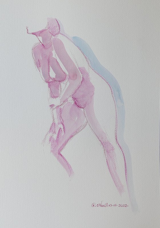 Standing female nude