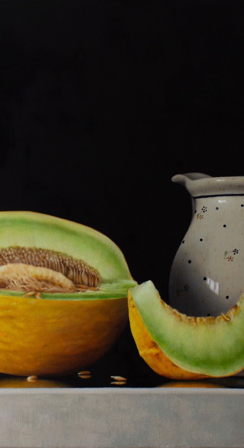 Jar and Melon by Iryna Dolzhanska