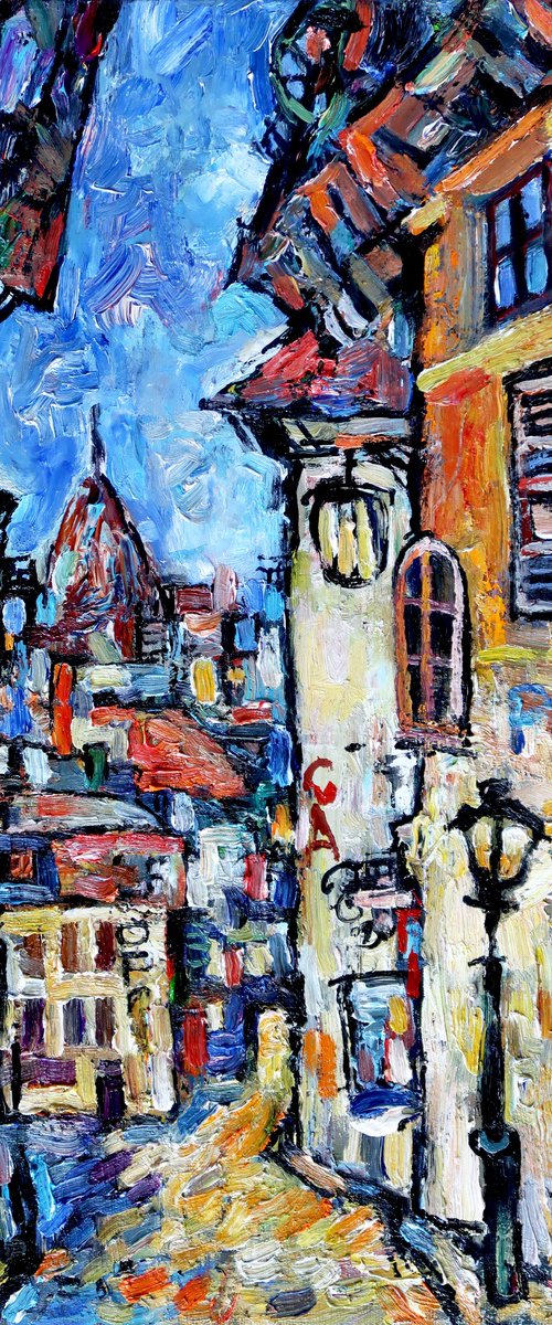 Evening somewhere in the Latin Quarter. by Nikifor Swiristuhin