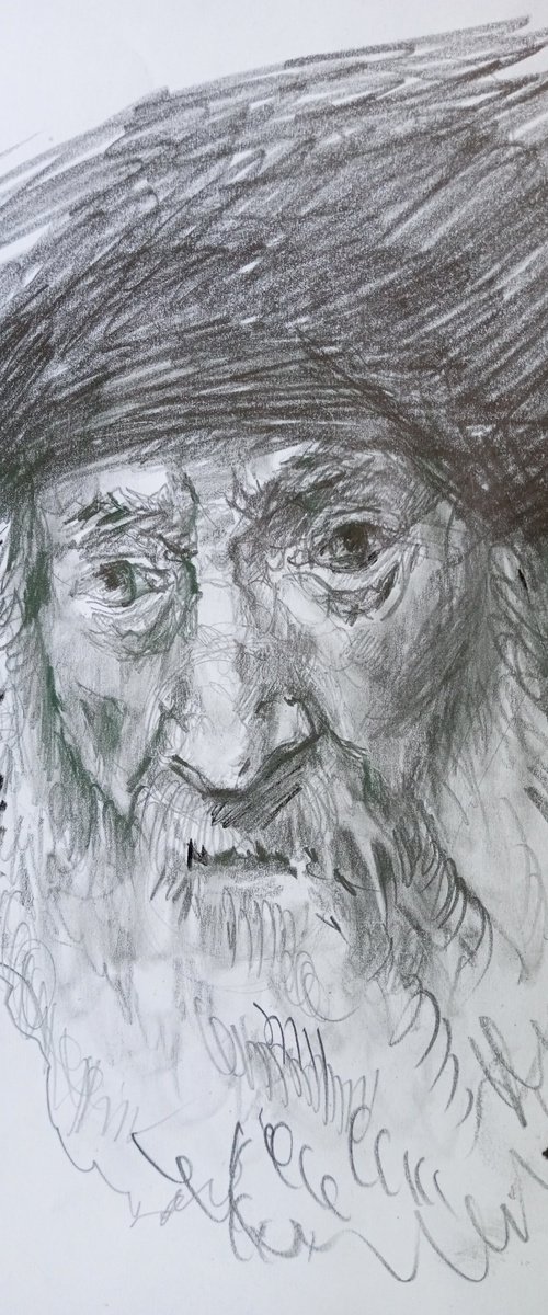 CRAWING COPY Old Man Rembrandt by Oxana Raduga