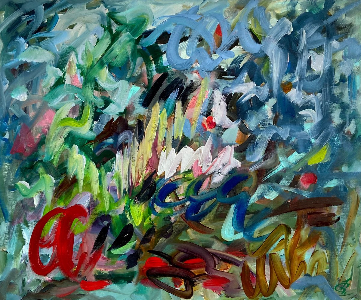 Expressive Oil Painting , From The Diary. Sunday Picnic By Junija (Yuna) Galejeva, 24 X 20, Artwork For Sale On Artfinder