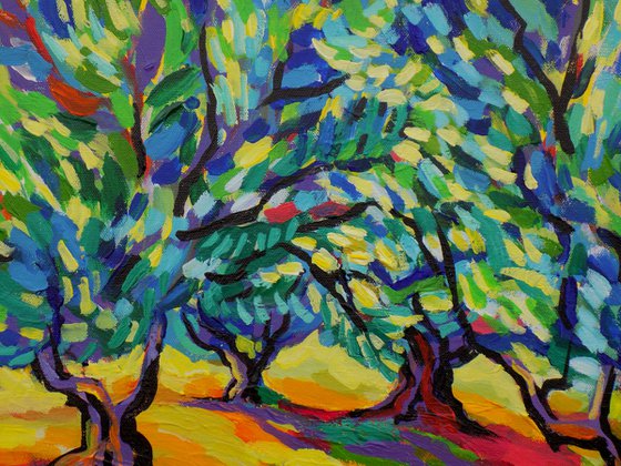 Olive grove in yellow